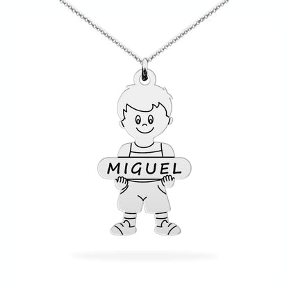 Personalized Son Name Necklace – A Keepsake of Love & Pride