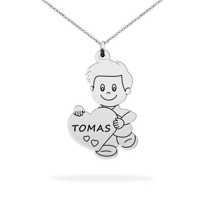 Personalized Son Name Necklace – A Keepsake of Love & Pride