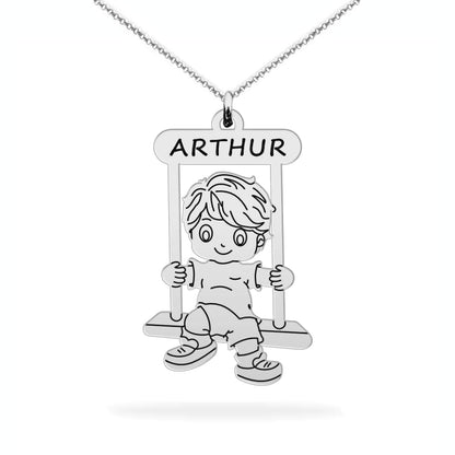 Personalized Son Name Necklace – A Keepsake of Love & Pride