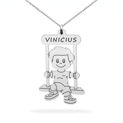 Personalized Son Name Necklace – A Keepsake of Love & Pride