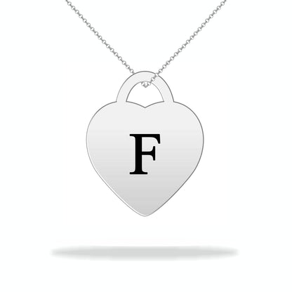 Custom Heart Necklace with Family Name, Sterling Silver