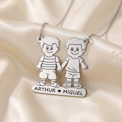 Personalized Mother’s Necklace with Kids Charms