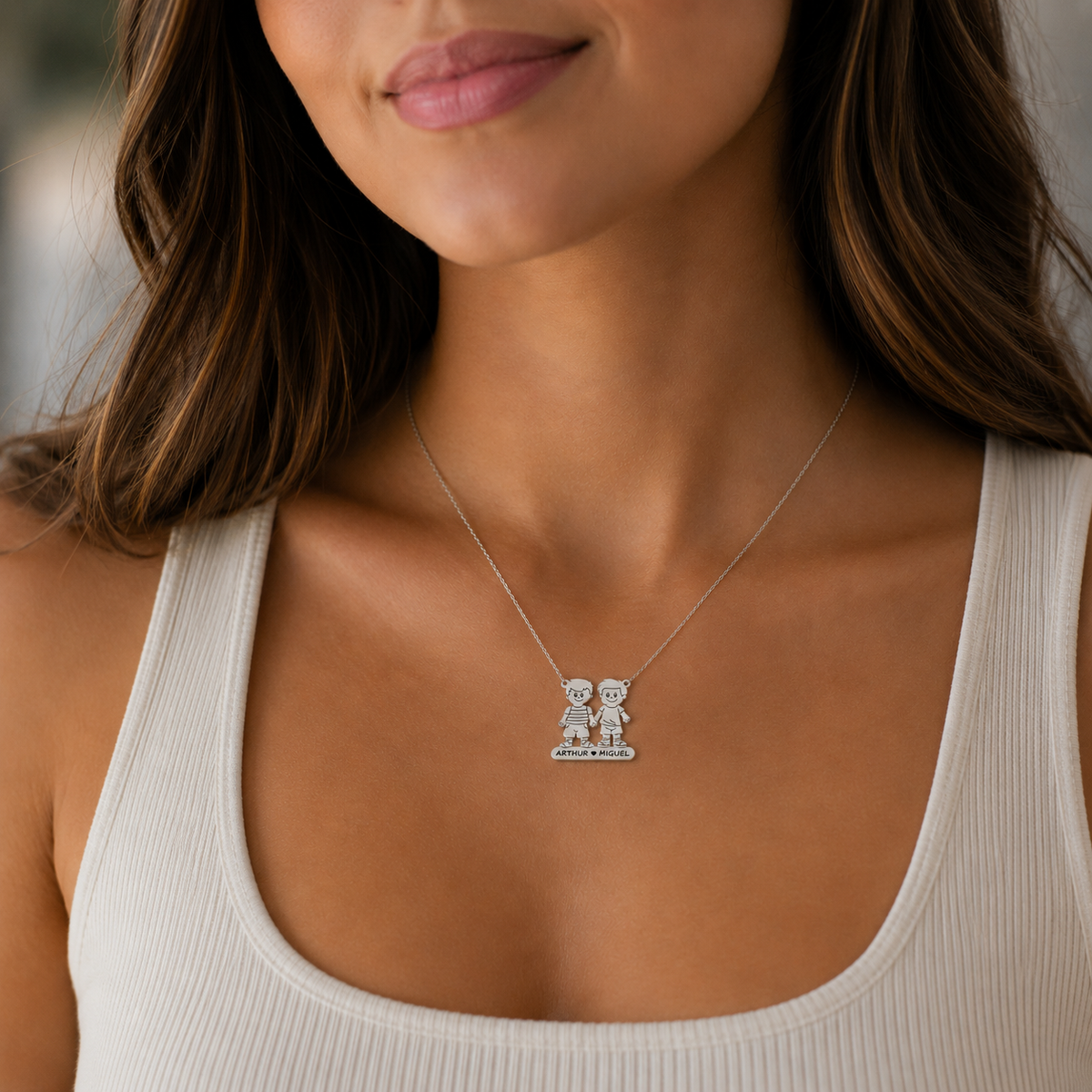 Personalized Mother’s Necklace with Kids Charms
