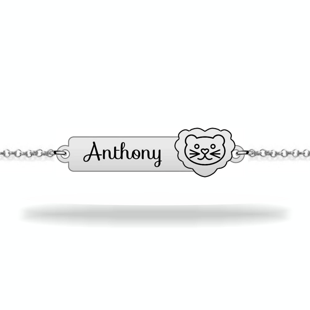 Children's bracelet girl with personalized name sterling silver