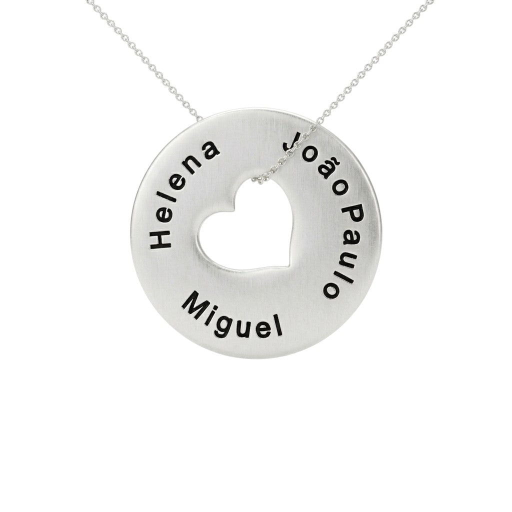 Personalized Eternity Circle Heart Necklace