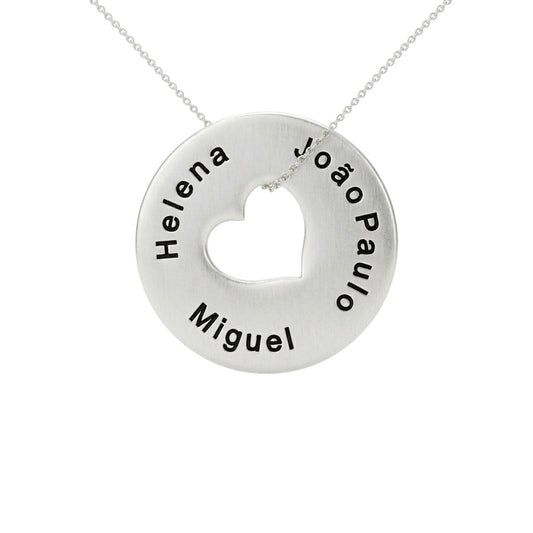 Personalized Eternity Circle Heart Necklace