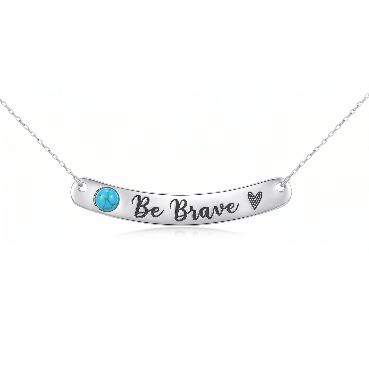 Be Brave Turquoise Necklace – Inspirational