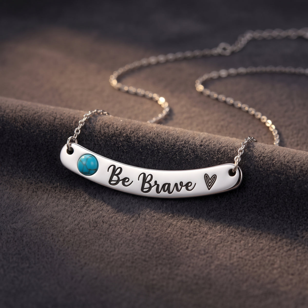 Be Brave Turquoise Necklace – Inspirational