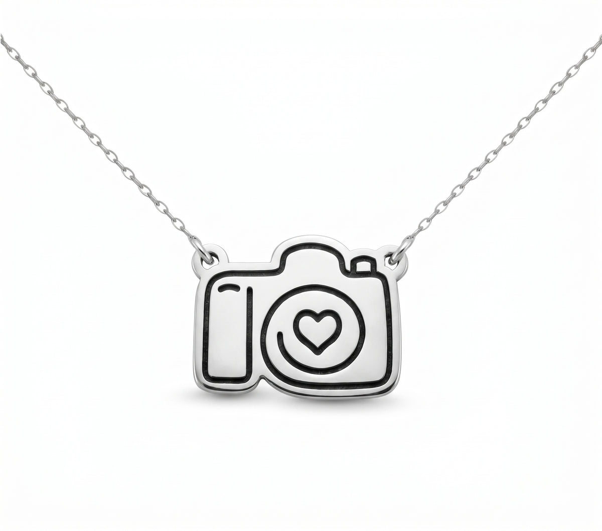 Camera Heart Necklace