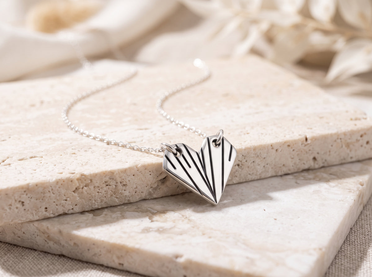 Origami Heart Necklace