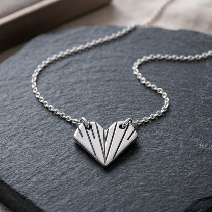 Origami Heart Necklace