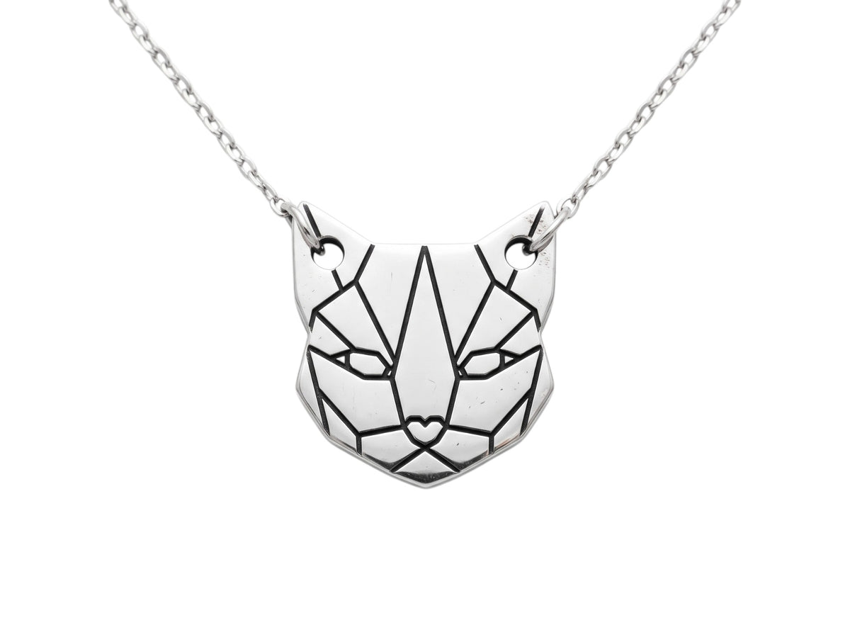 Origami Cat Necklace