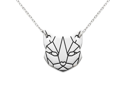 Origami Cat Necklace