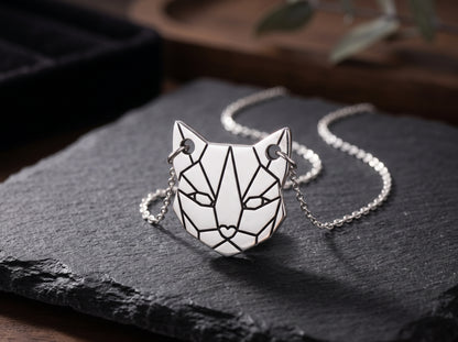 Origami Cat Necklace
