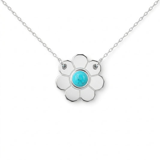 Turquoise Flower Necklace