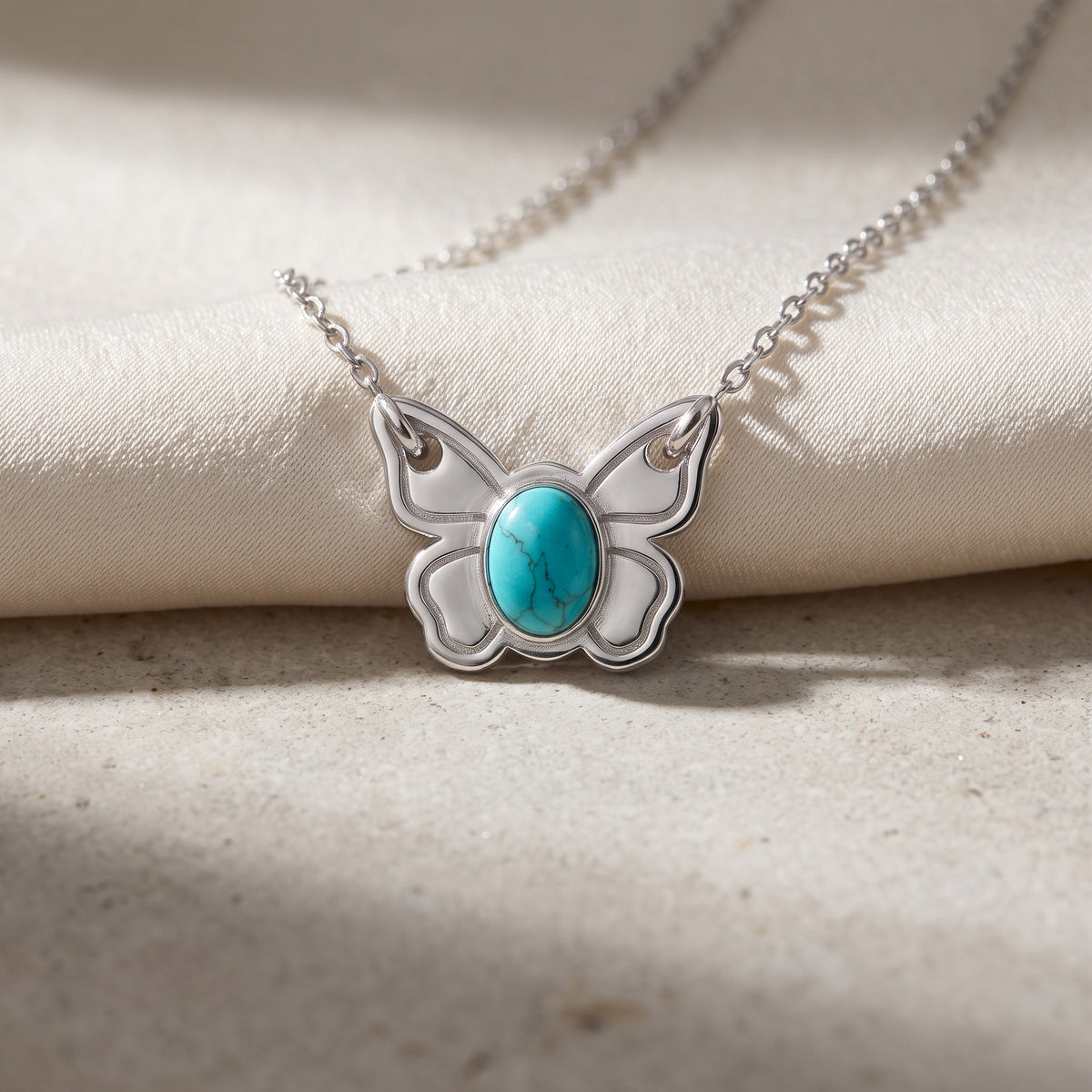 Turquoise Butterfly Necklace