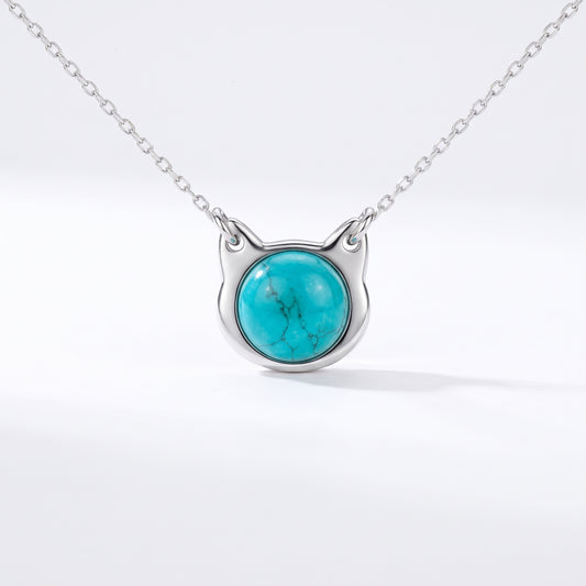 Turquoise Cat Necklace