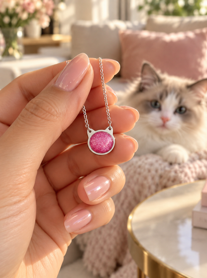 Glitter Cat Necklace