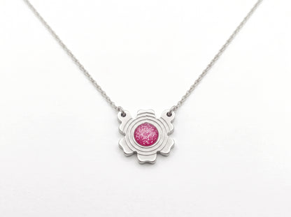 Glitter Flower Necklace
