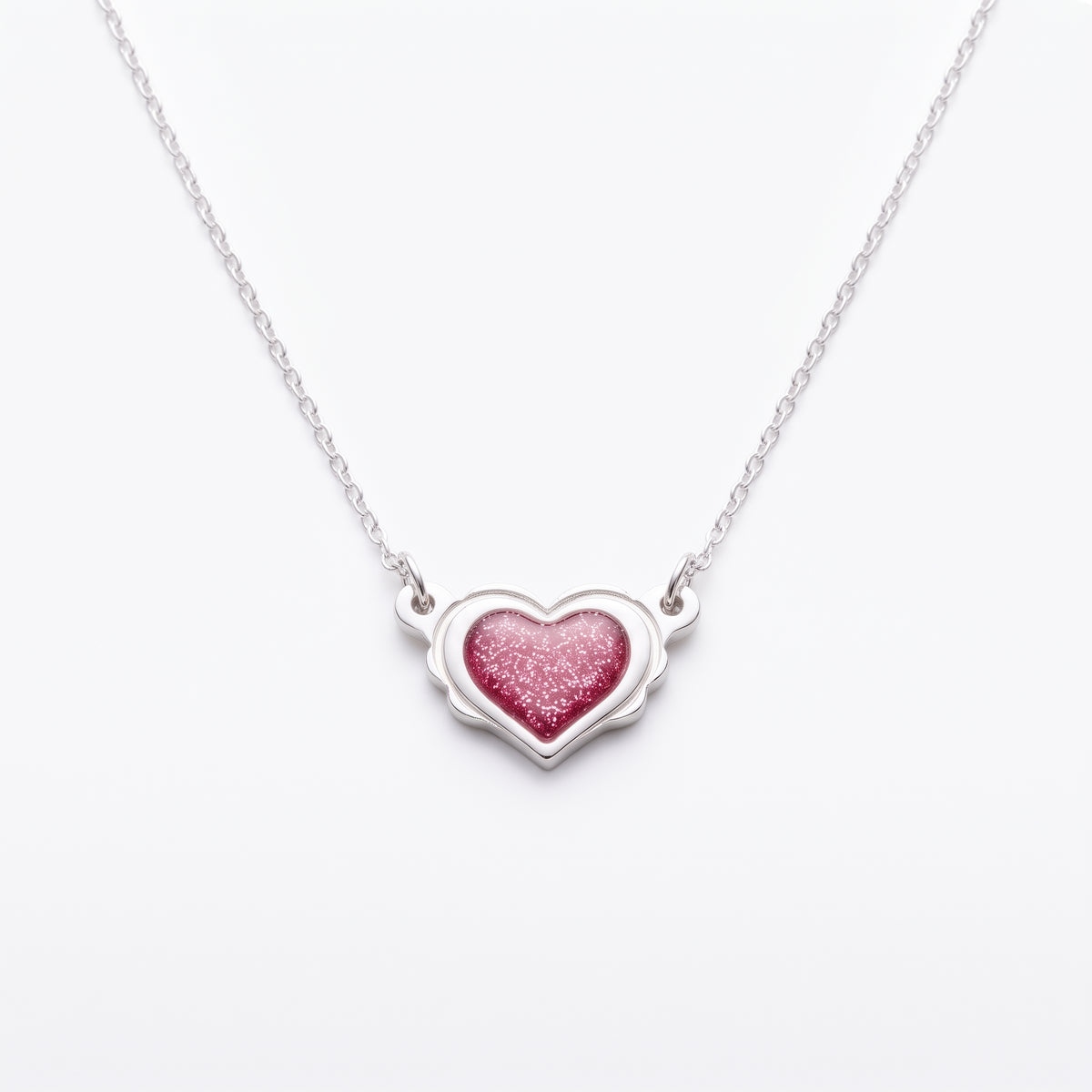 Glitter Heart Necklace