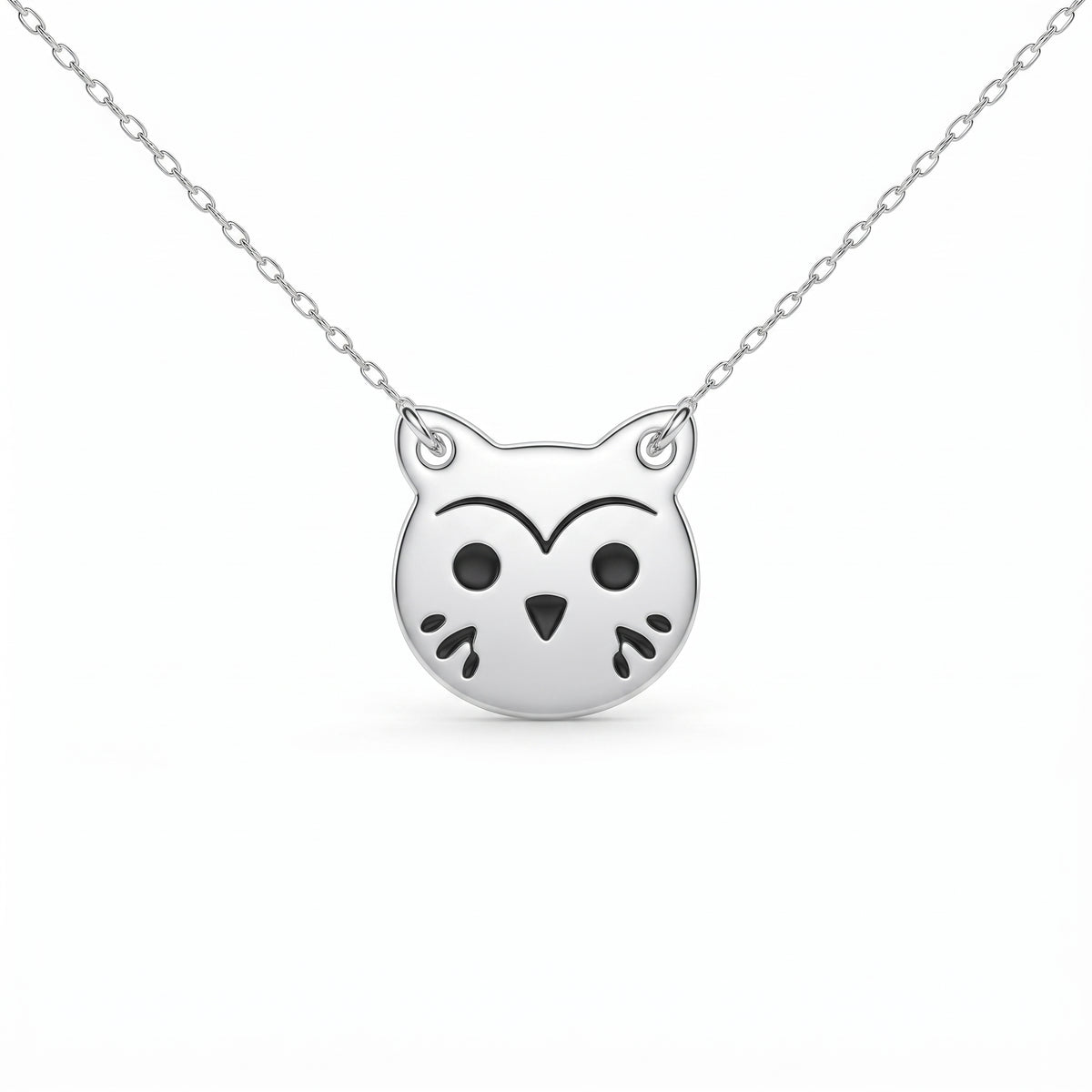 Cute Owl Face Necklace